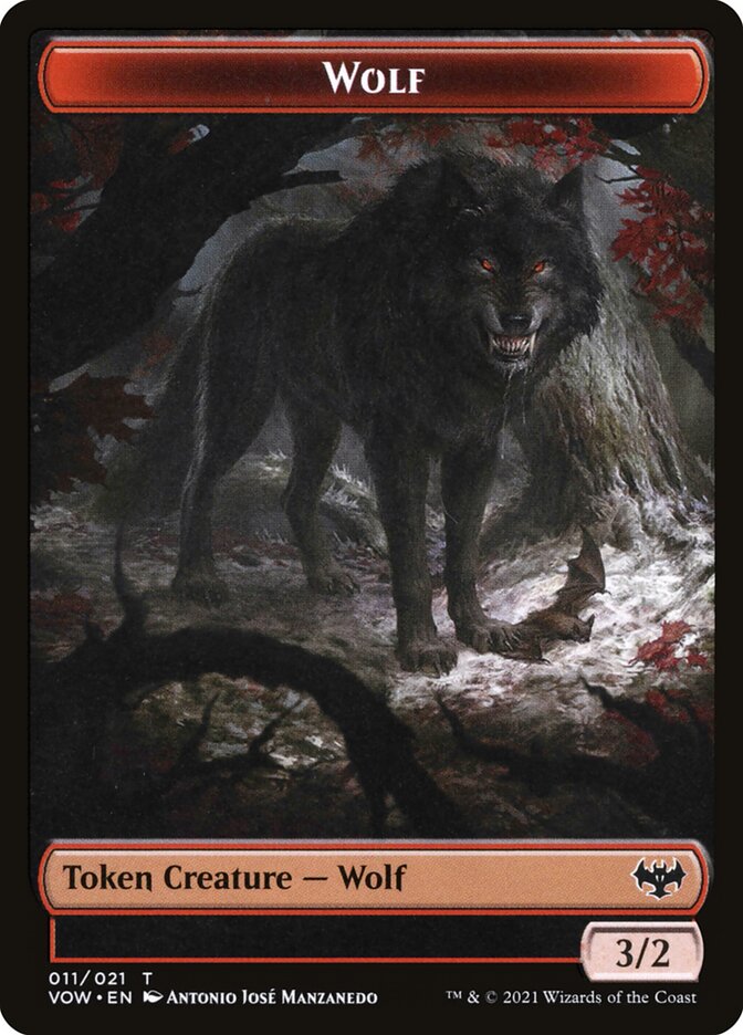 Wolf — Innistrad: Crimson Vow Tokens (TVOW) #11