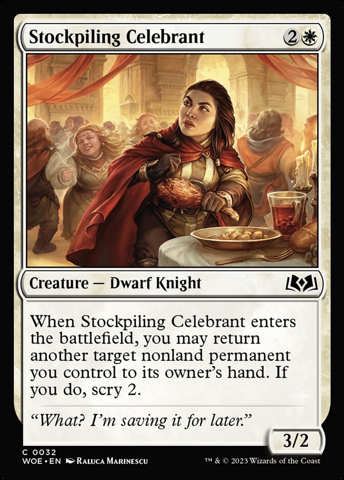 Stockpiling Celebrant — Wilds of Eldraine (WOE) #32