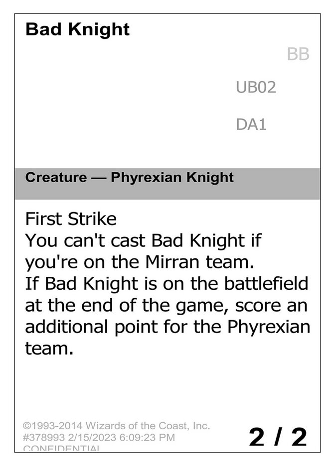Bad Knight — Unknown Event (UNK) #UB02a