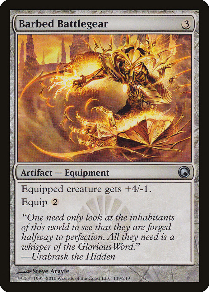 Barbed Battlegear — Scars of Mirrodin (SOM) #139