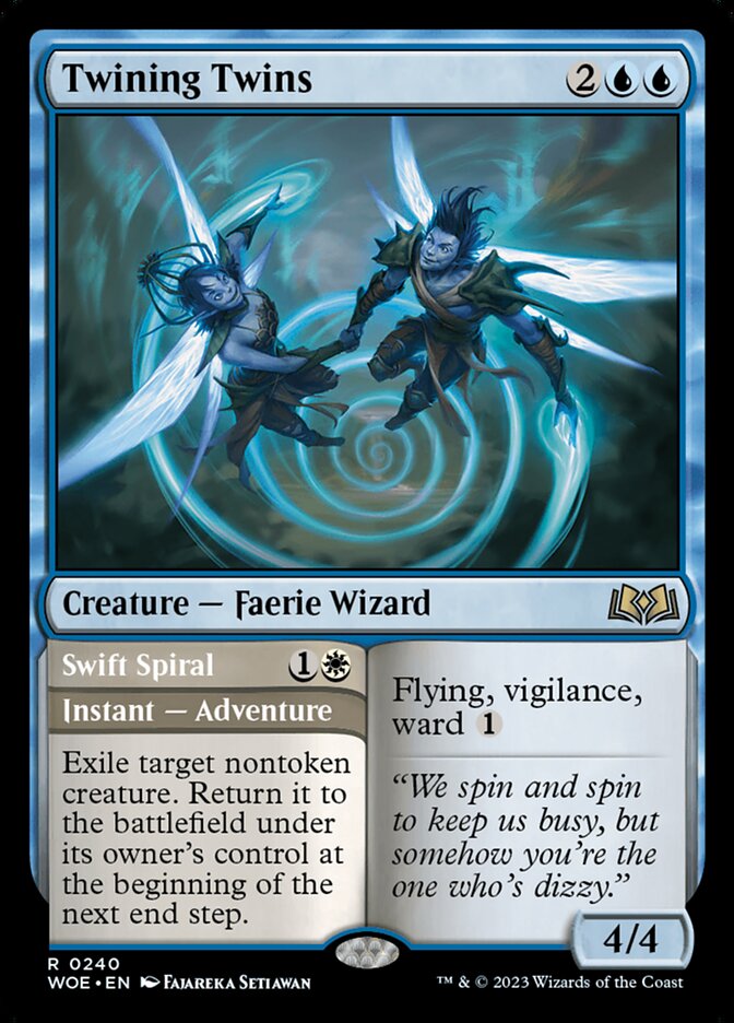 Twining Twins // Swift Spiral — Wilds of Eldraine (WOE) #240