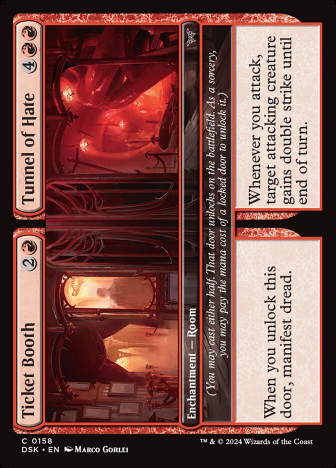 Ticket Booth // Tunnel of Hate — Duskmourn: House of Horror (DSK) #158