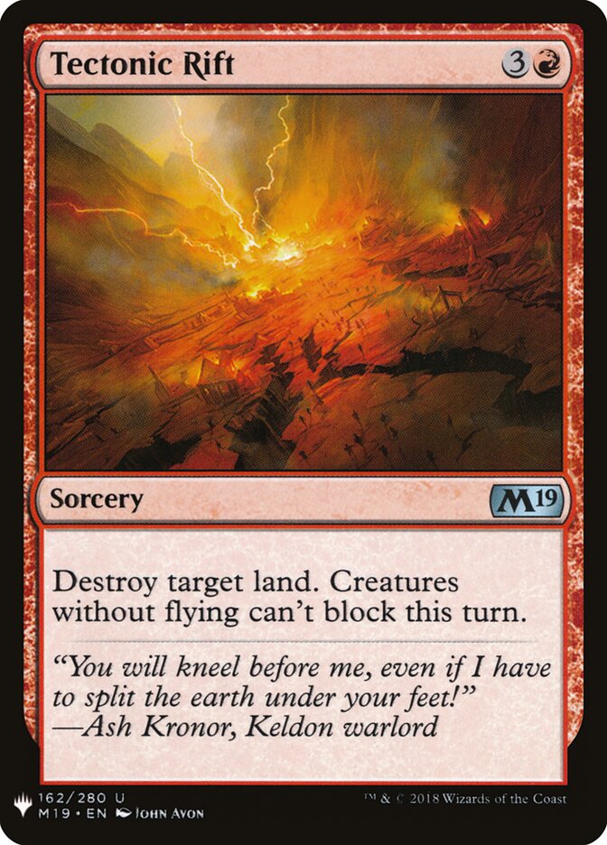 Tectonic Rift — The List (PLST) #M19-162