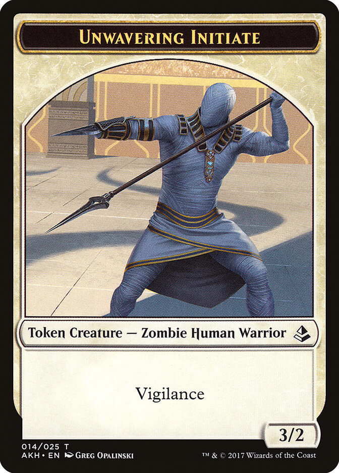 Unwavering Initiate — Amonkhet Tokens (TAKH) #14