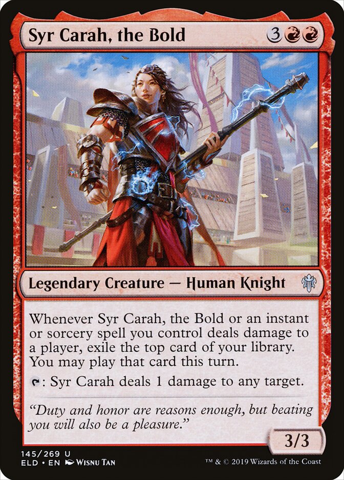 Syr Carah, the Bold — Throne of Eldraine (ELD) #145