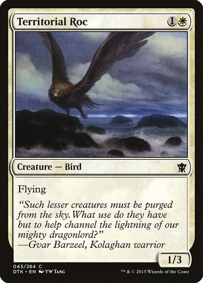 Territorial Roc — Dragons of Tarkir (DTK) #43