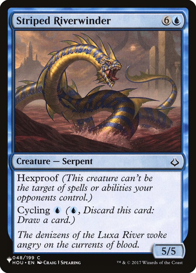 Striped Riverwinder — The List (PLST) #HOU-48