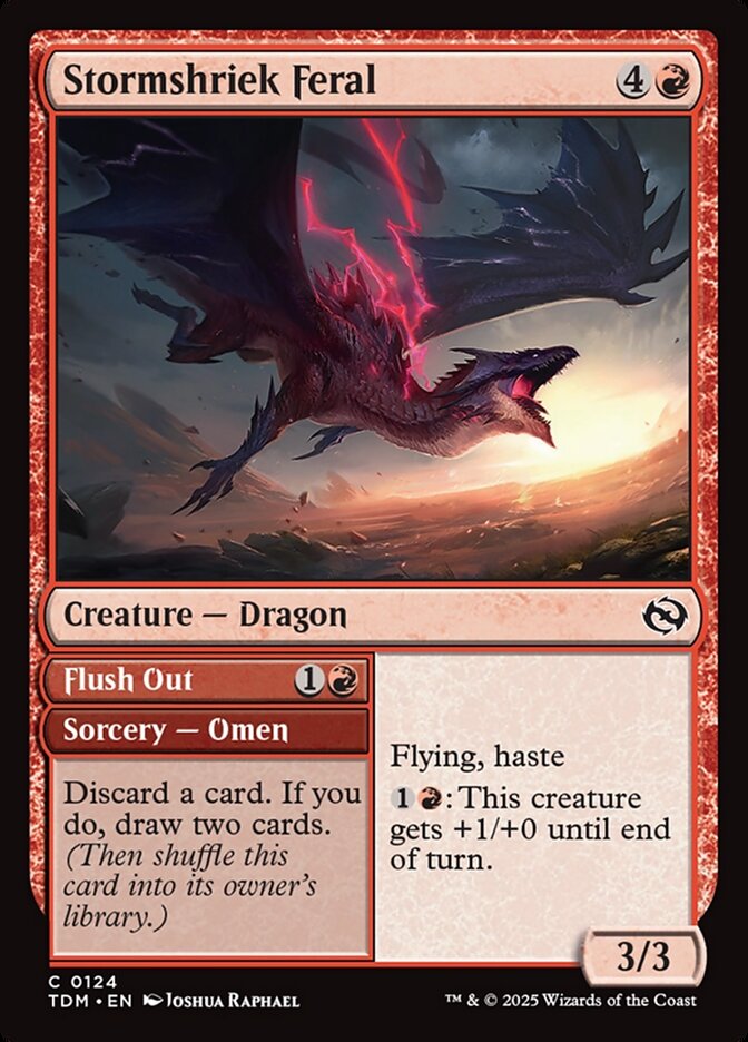 Stormshriek Feral // Flush Out — Tarkir: Dragonstorm (TDM) #124