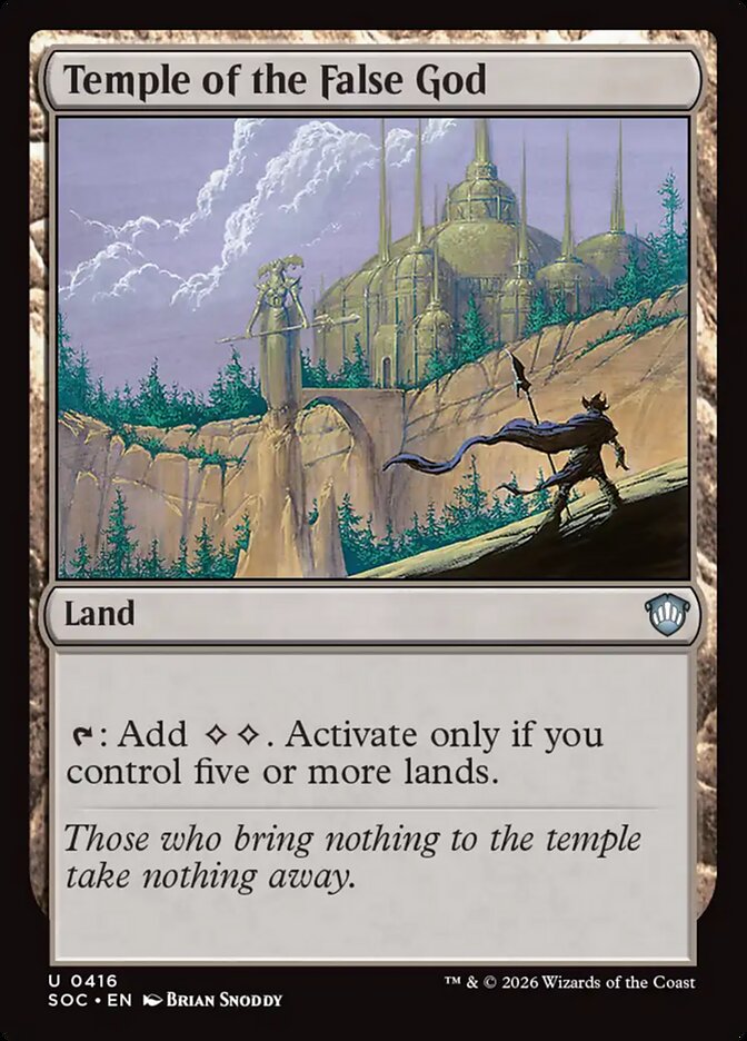 Temple of the False God — Secrets of Strixhaven Commander (SOC) #416