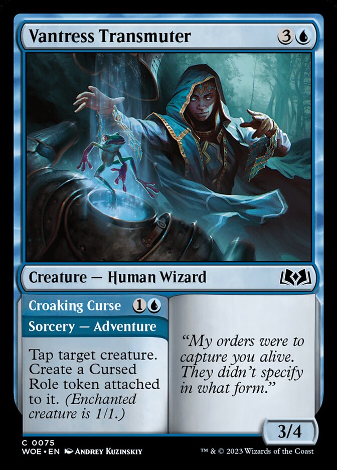 Vantress Transmuter // Croaking Curse — Wilds of Eldraine (WOE) #75