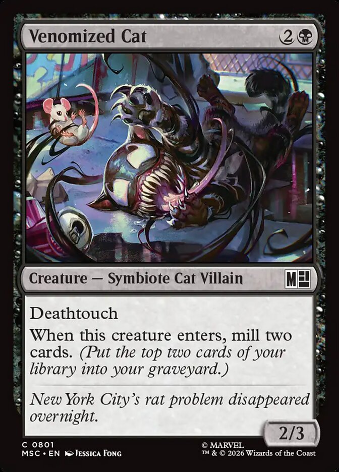 Venomized Cat — Marvel Super Heroes Commander (MSC) #801