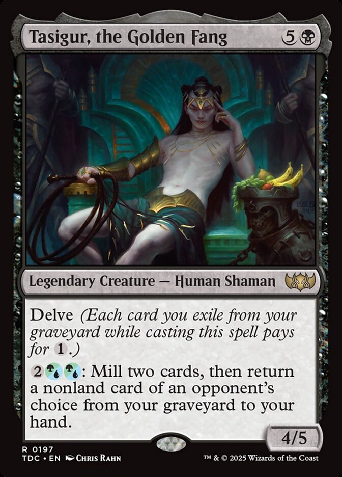 Tasigur, the Golden Fang — Tarkir: Dragonstorm Commander (TDC) #197