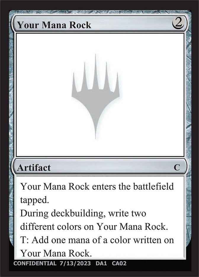 Your Mana Rock — Unknown Event (UNK) #CA02b