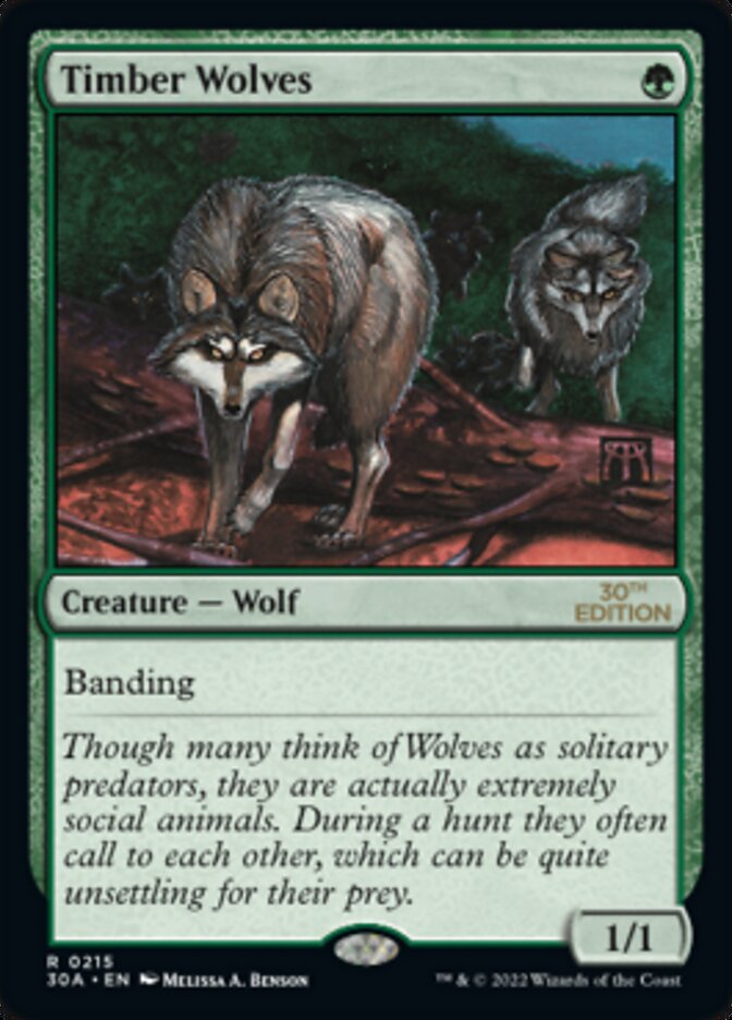 Timber Wolves — 30th Anniversary Edition (30A) #215