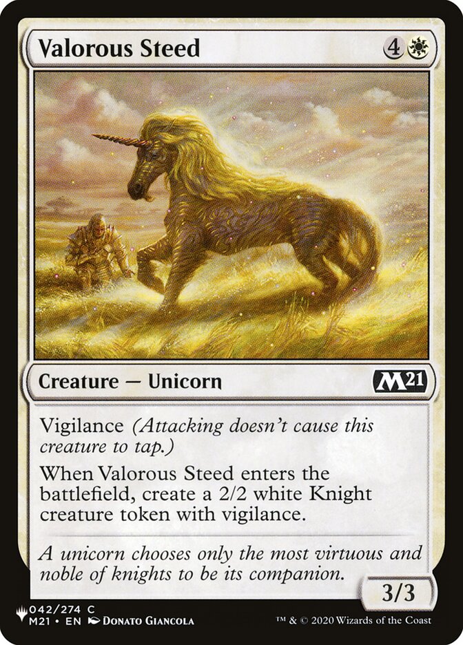 Valorous Steed — The List (PLST) #M21-42