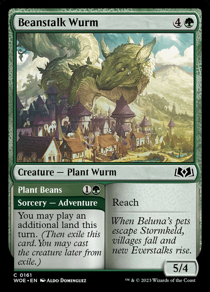Beanstalk Wurm // Plant Beans — Wilds of Eldraine (WOE) #161