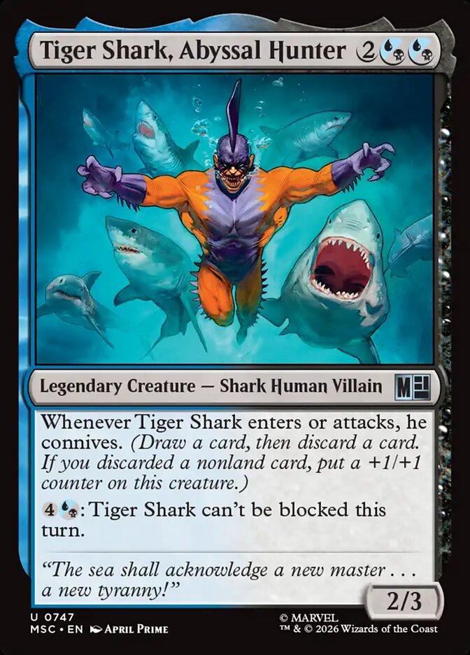 Tiger Shark, Abyssal Hunter — Marvel Super Heroes Commander (MSC) #747