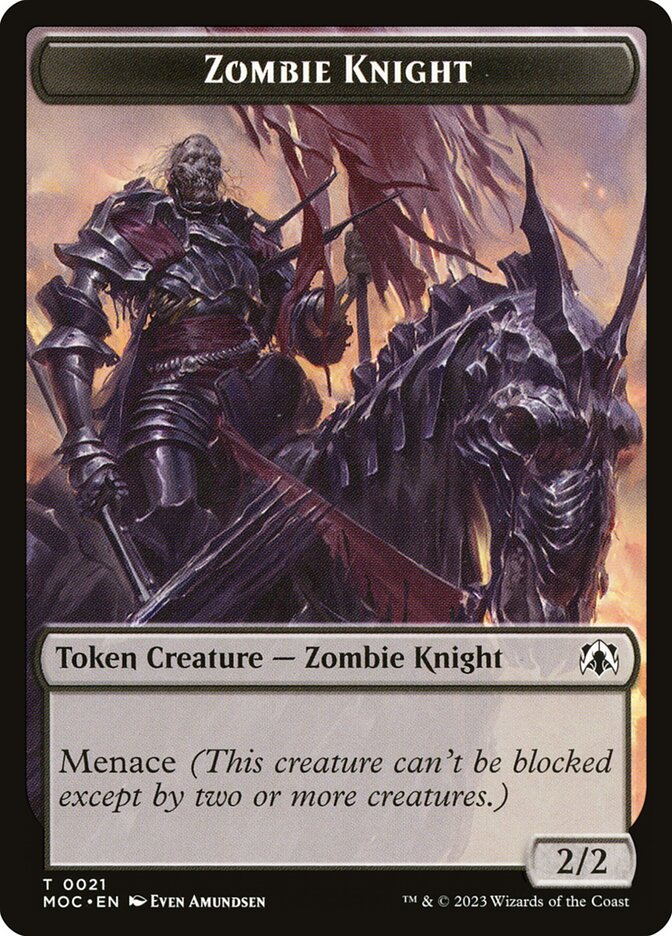 Zombie Knight — March of the Machine Commander Tokens (TMOC) #21