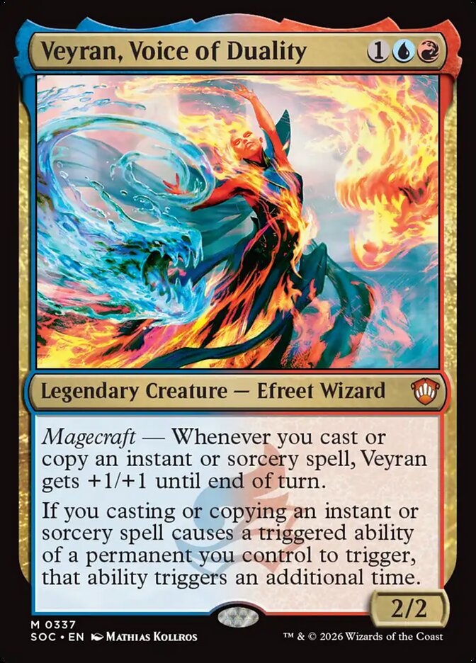 Veyran, Voice of Duality — Secrets of Strixhaven Commander (SOC) #337