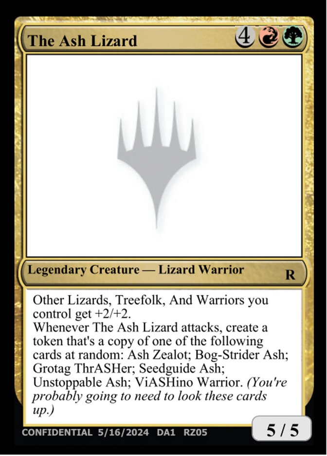 The Ash Lizard — Unknown Event (UNK) #RZ05c