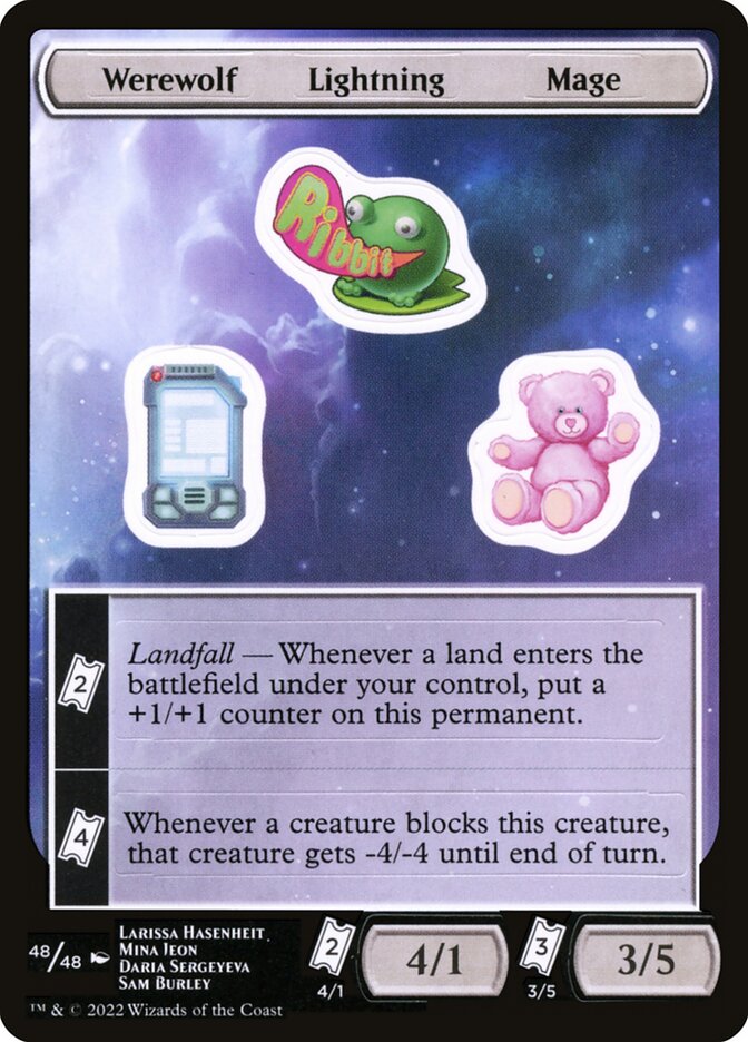 Werewolf Lightning Mage — Unfinity Sticker Sheets (SUNF) #48