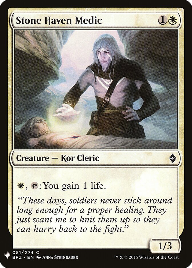Stone Haven Medic — The List (PLST) #BFZ-51