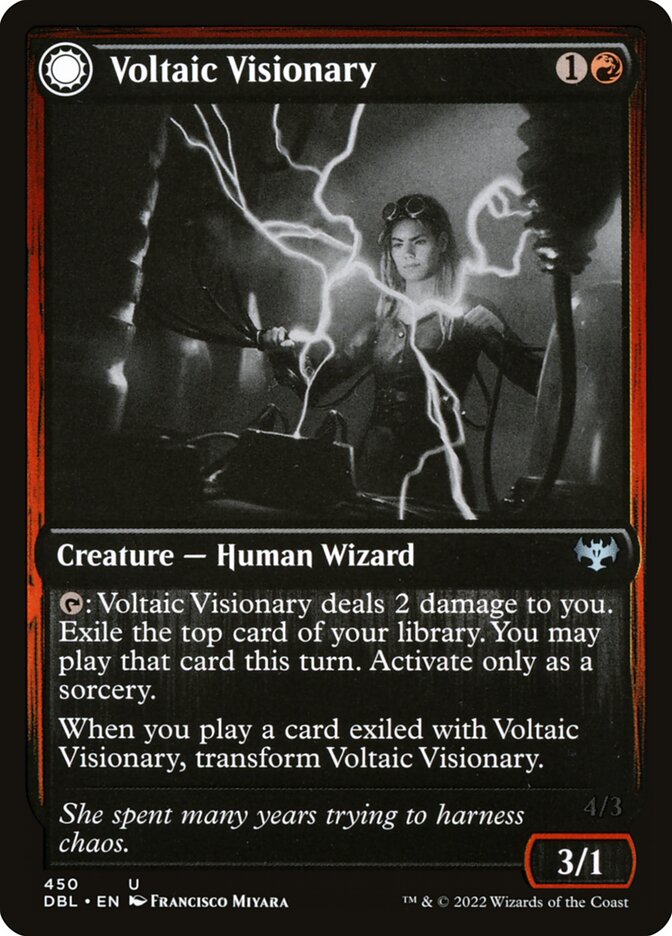 Voltaic Visionary // Volt-Charged Berserker — Innistrad: Double Feature (DBL) #450