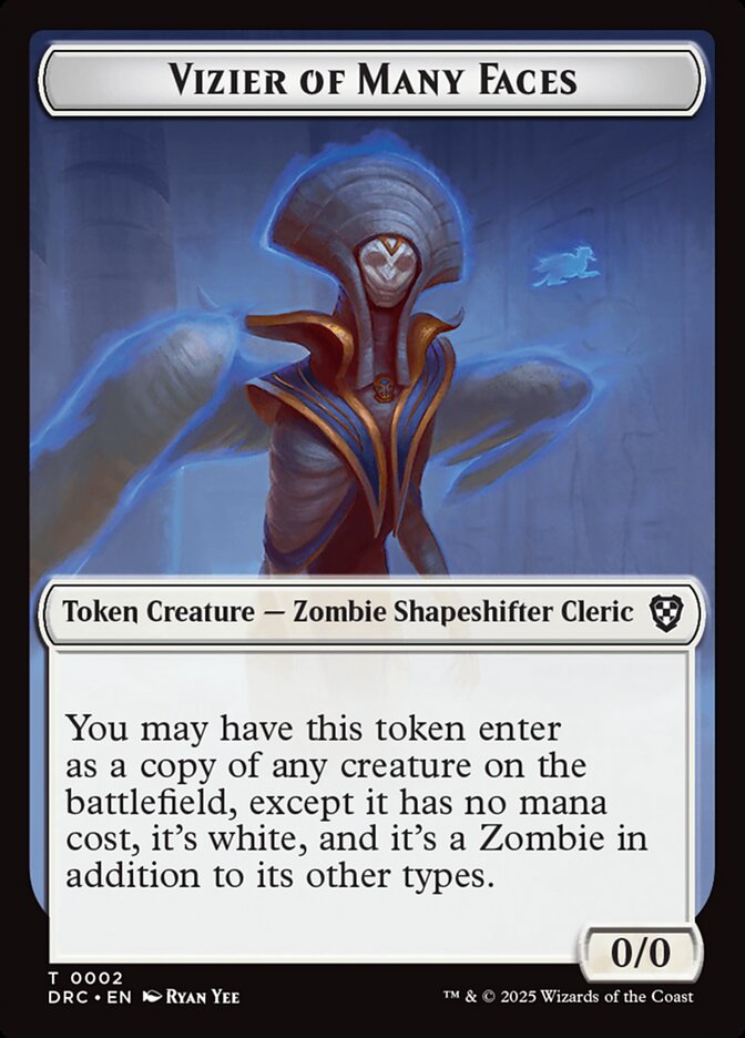 Vizier of Many Faces — Aetherdrift Commander Tokens (TDRC) #2