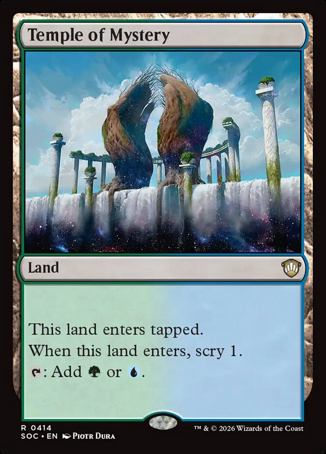 Temple of Mystery — Secrets of Strixhaven Commander (SOC) #414