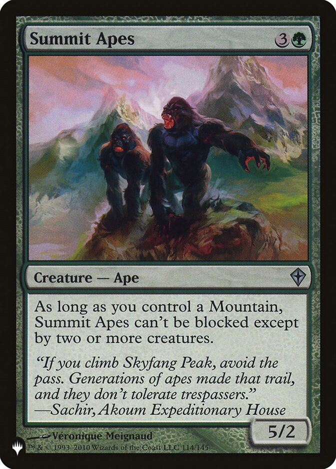 Summit Apes — The List (PLST) #WWK-114