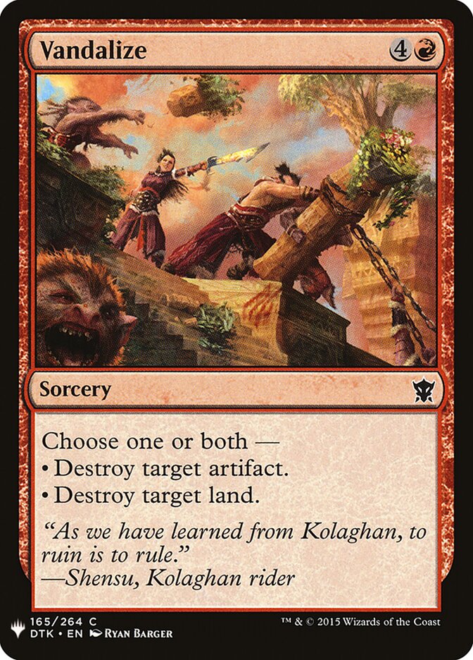 Vandalize — The List (PLST) #DTK-165