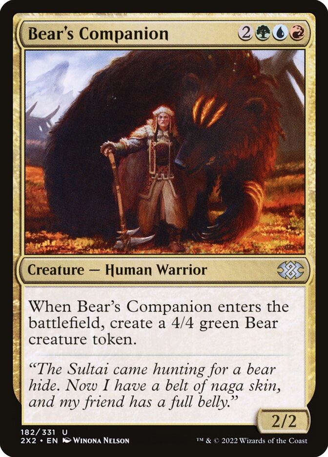 Bear's Companion — Double Masters 2022 (2X2) #182
