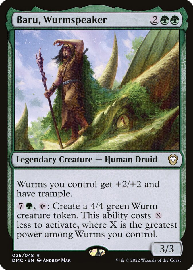 Baru, Wurmspeaker — Dominaria United Commander (DMC) #26