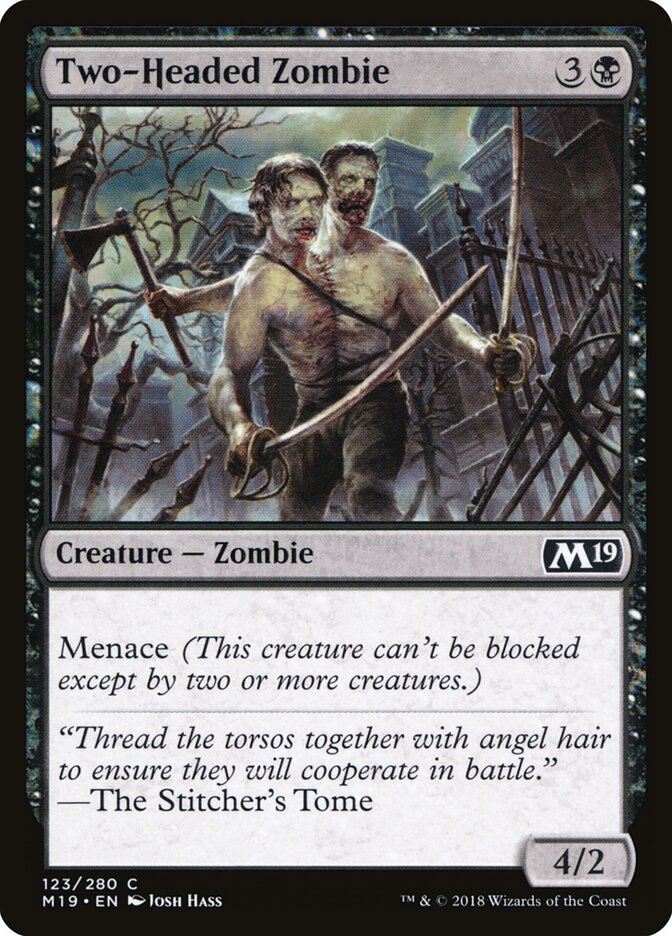 Two-Headed Zombie — Core Set 2019 (M19) #123