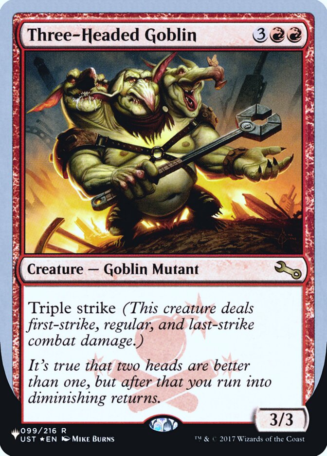 Three-Headed Goblin — The List (Unfinity Foil Edition) (ULST) #31