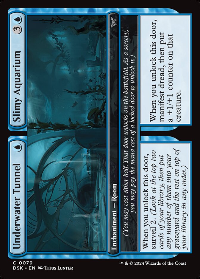 Underwater Tunnel // Slimy Aquarium — Duskmourn: House of Horror (DSK) #79