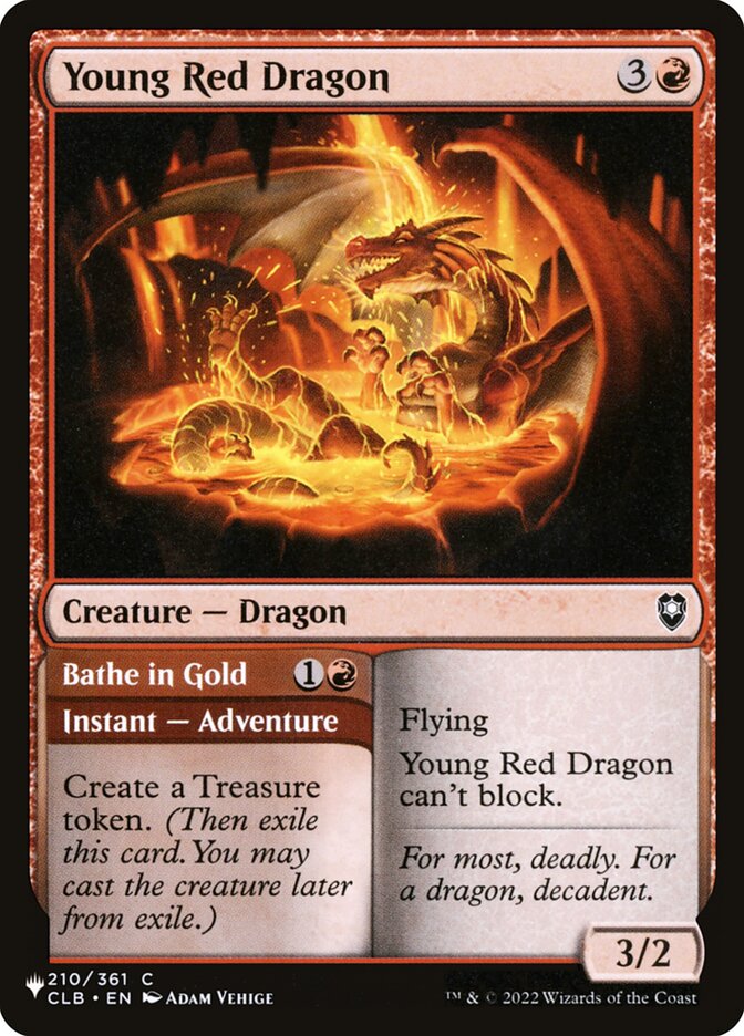 Young Red Dragon // Bathe in Gold — The List (PLST) #CLB-210