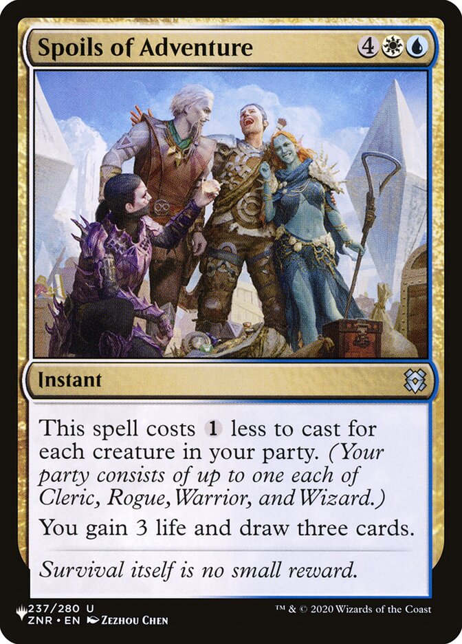 Spoils of Adventure — The List (PLST) #ZNR-237