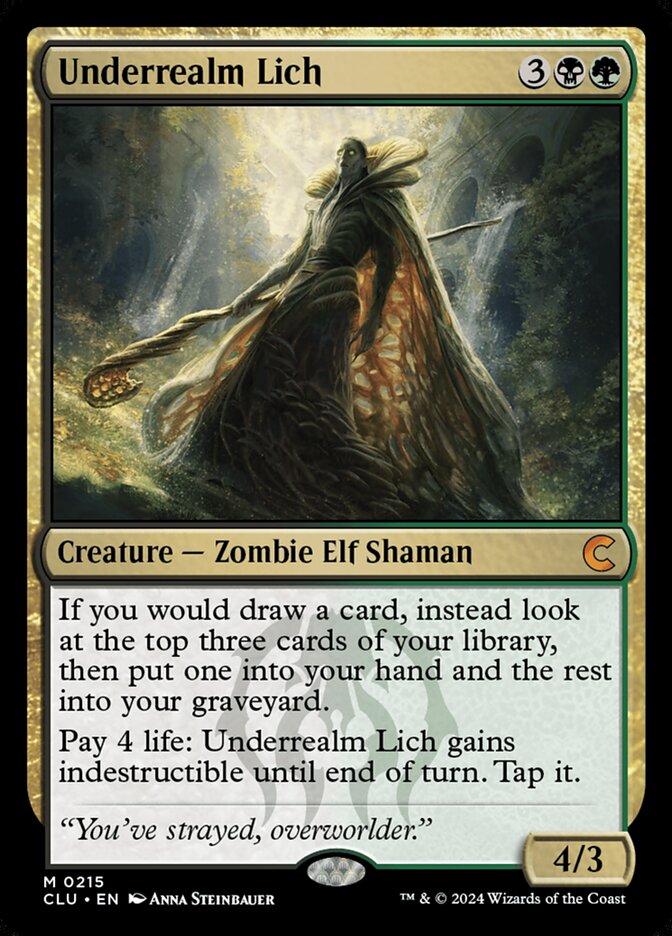 Underrealm Lich — Ravnica: Clue Edition (CLU) #215