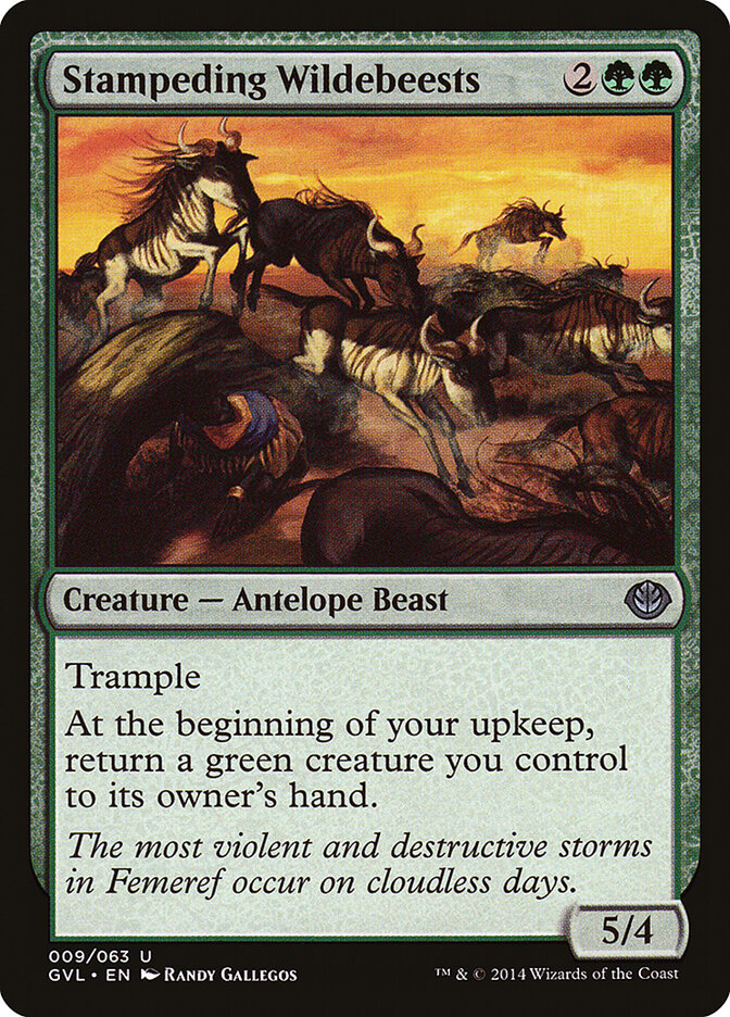 Stampeding Wildebeests — Duel Decks Anthology: Garruk vs. Liliana (GVL) #9
