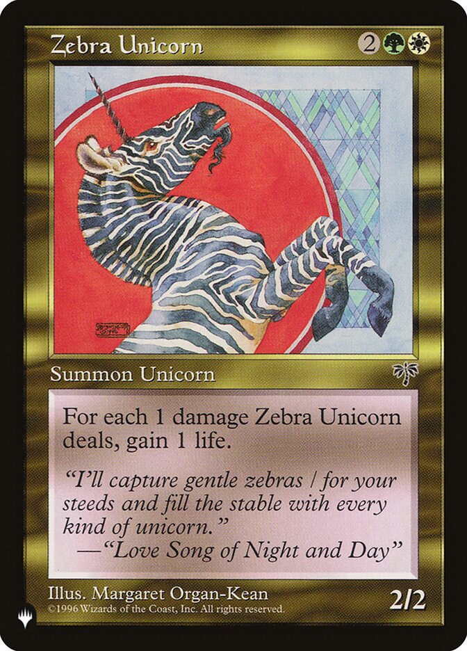 Zebra Unicorn — The List (PLST) #MIR-290