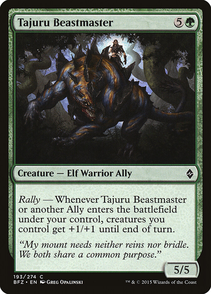 Tajuru Beastmaster — Battle for Zendikar (BFZ) #193