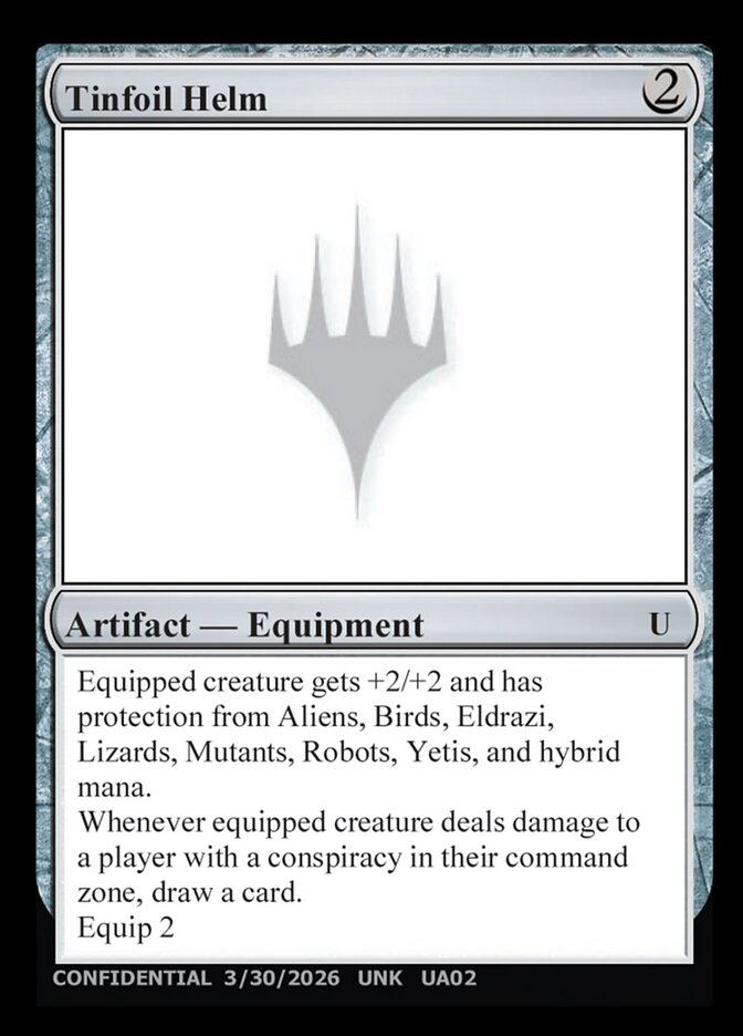 Tinfoil Helm — Unknown Event (UNK) #UA02d
