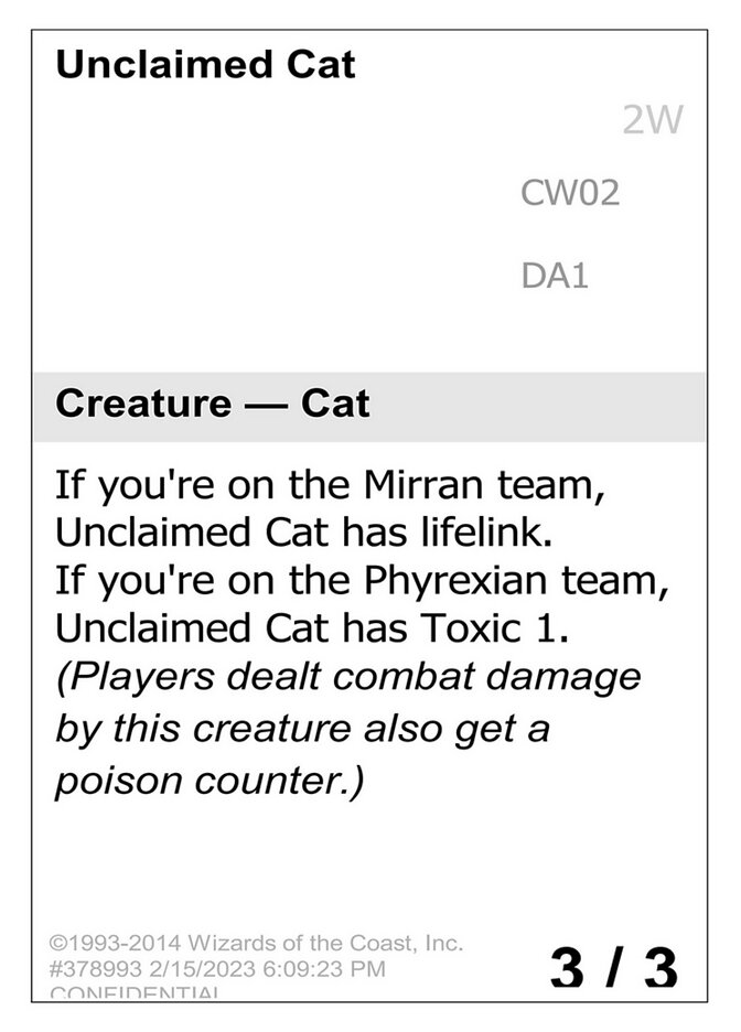 Unclaimed Cat — Unknown Event (UNK) #CW02