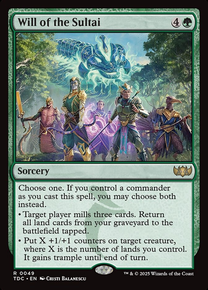 Will of the Sultai — Tarkir: Dragonstorm Commander (TDC) #49