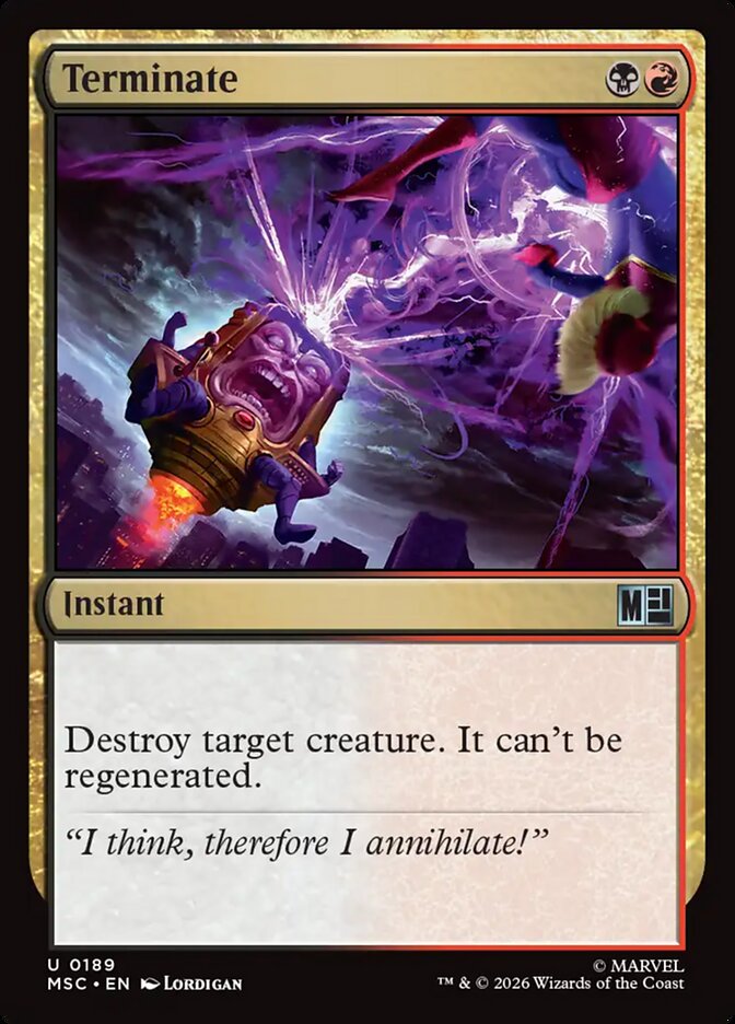Terminate — Marvel Super Heroes Commander (MSC) #189