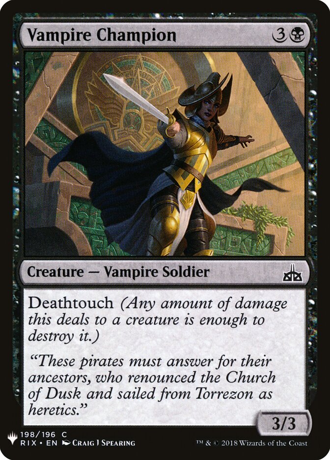 Vampire Champion — The List (PLST) #RIX-198