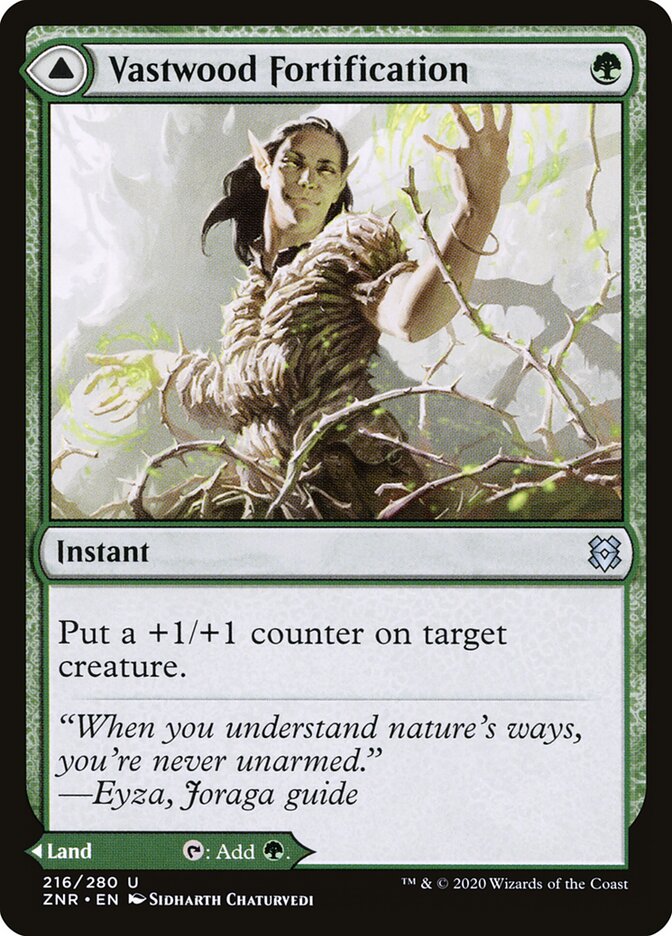 Vastwood Fortification // Vastwood Thicket — Zendikar Rising (ZNR) #216