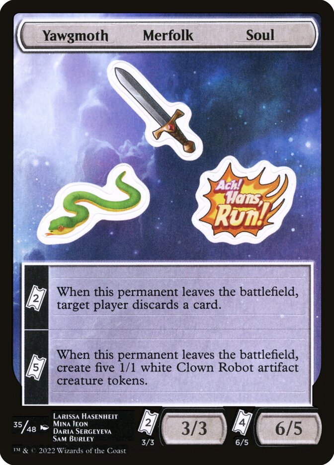 Yawgmoth Merfolk Soul — Unfinity Sticker Sheets (SUNF) #35