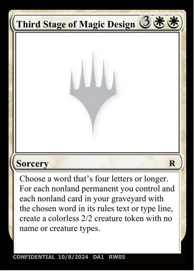 Third Stage of Magic Design — Unknown Event (UNK) #RW05f
